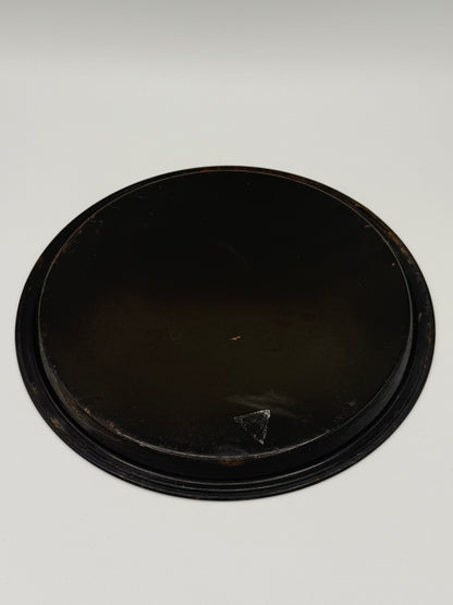 Eldre russisk håndmalet blomster metalbakke. Start/midt 20.Årh