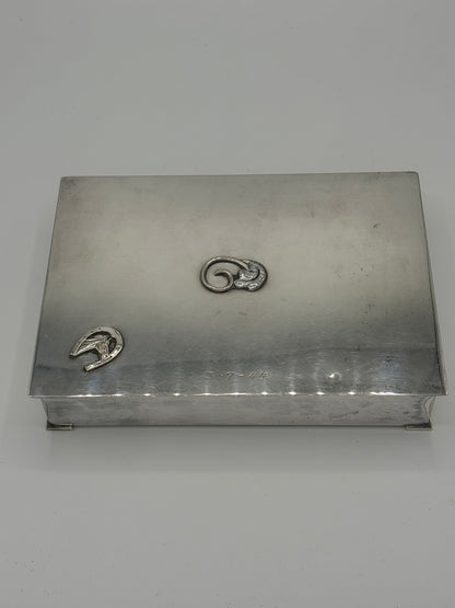 Madsen & T.Baagøes Eftf. (1958 - 1973) Cigar æske i sølvbelagt messing