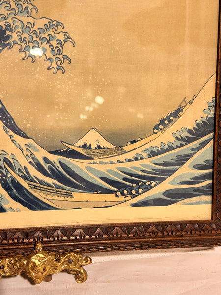 Hokusai. Den store bølge ud for Kanagawa. Offset tryk fra midt 1900 tallet.
