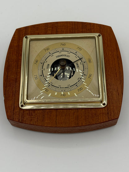 Vintage Barometer i teak. Midt 20.Årh