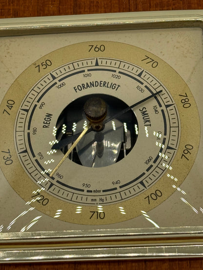 Vintage Barometer i teak. Midt 20.Årh
