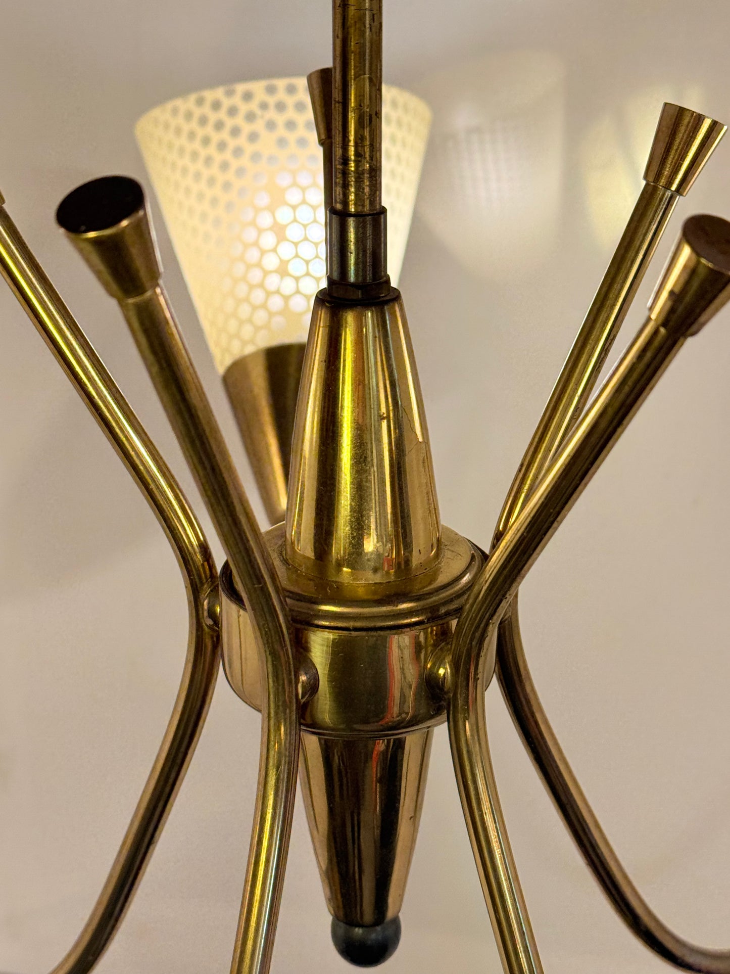 Art Deco 5-arm chandelier, from the 1930s/40s.
