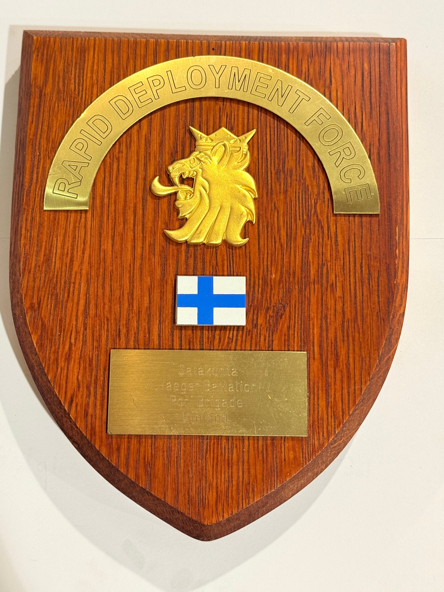 Finsk RDF Jaeger Bataljon skjold / plakette.