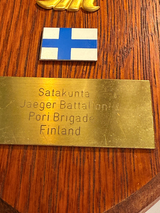 Finsk RDF Jaeger Bataljon skjold / plakette.