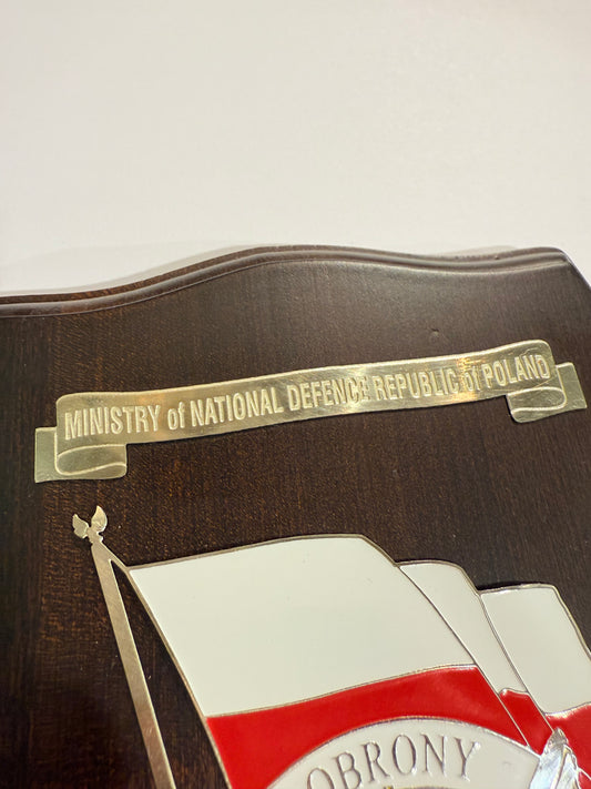 Polsk Ministeriet for nationalt forsvar skjold / plakette.