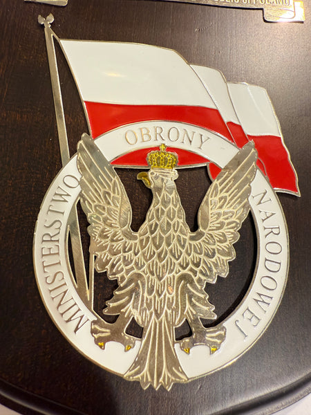 Polsk Ministeriet for nationalt forsvar skjold / plakette.