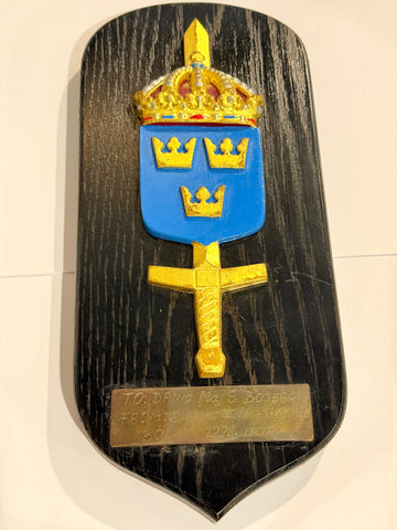 Svensk forsvar skjold / plakette.