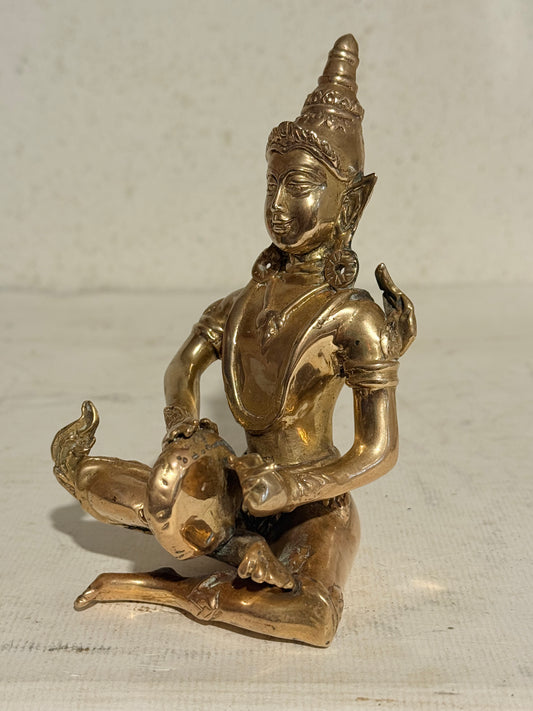 Shiva med tromme i messing, Indien. Fra 1900 tallet.