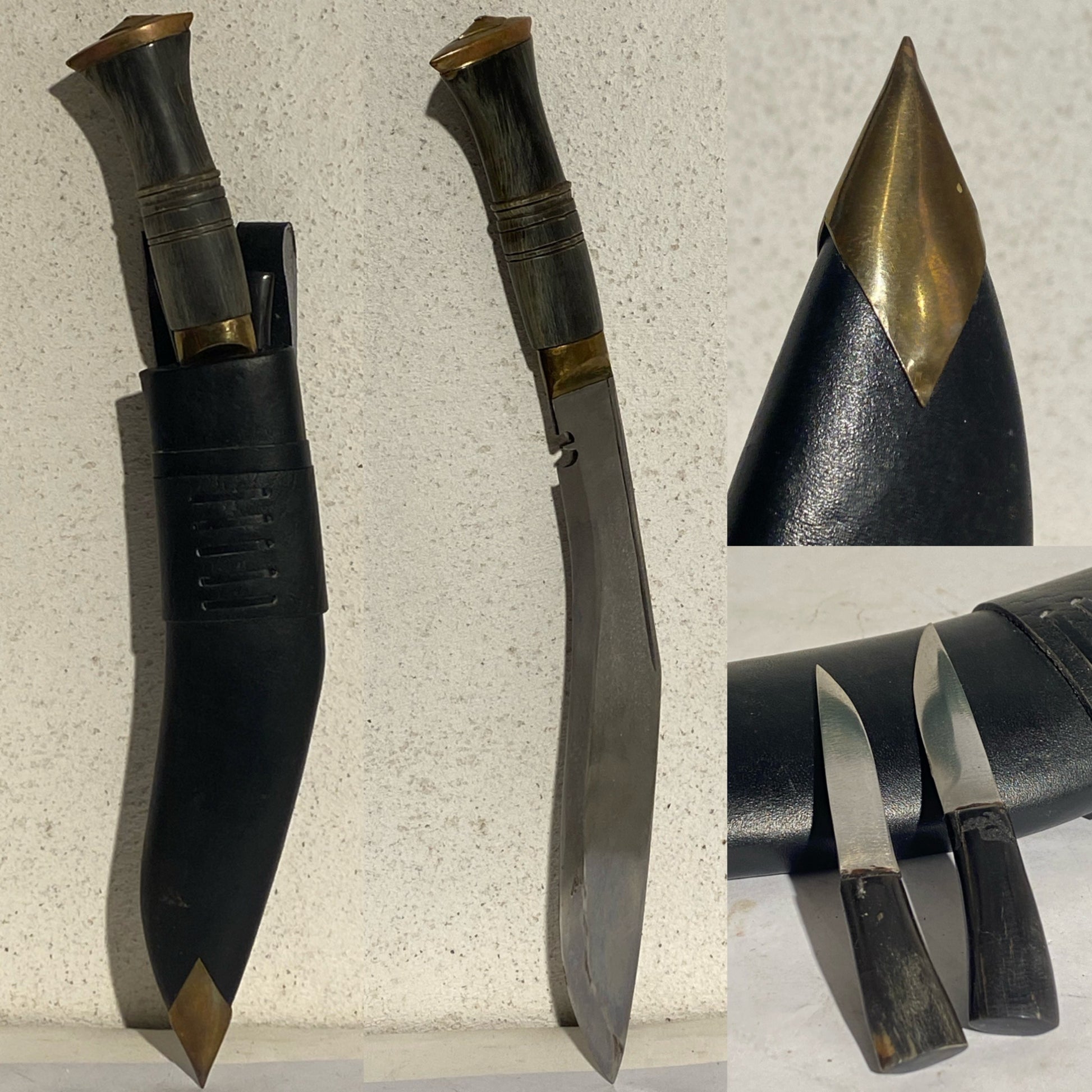 Vintage Nepalesisk Gurkha militær kukri-kniv. Med royal proveniens
