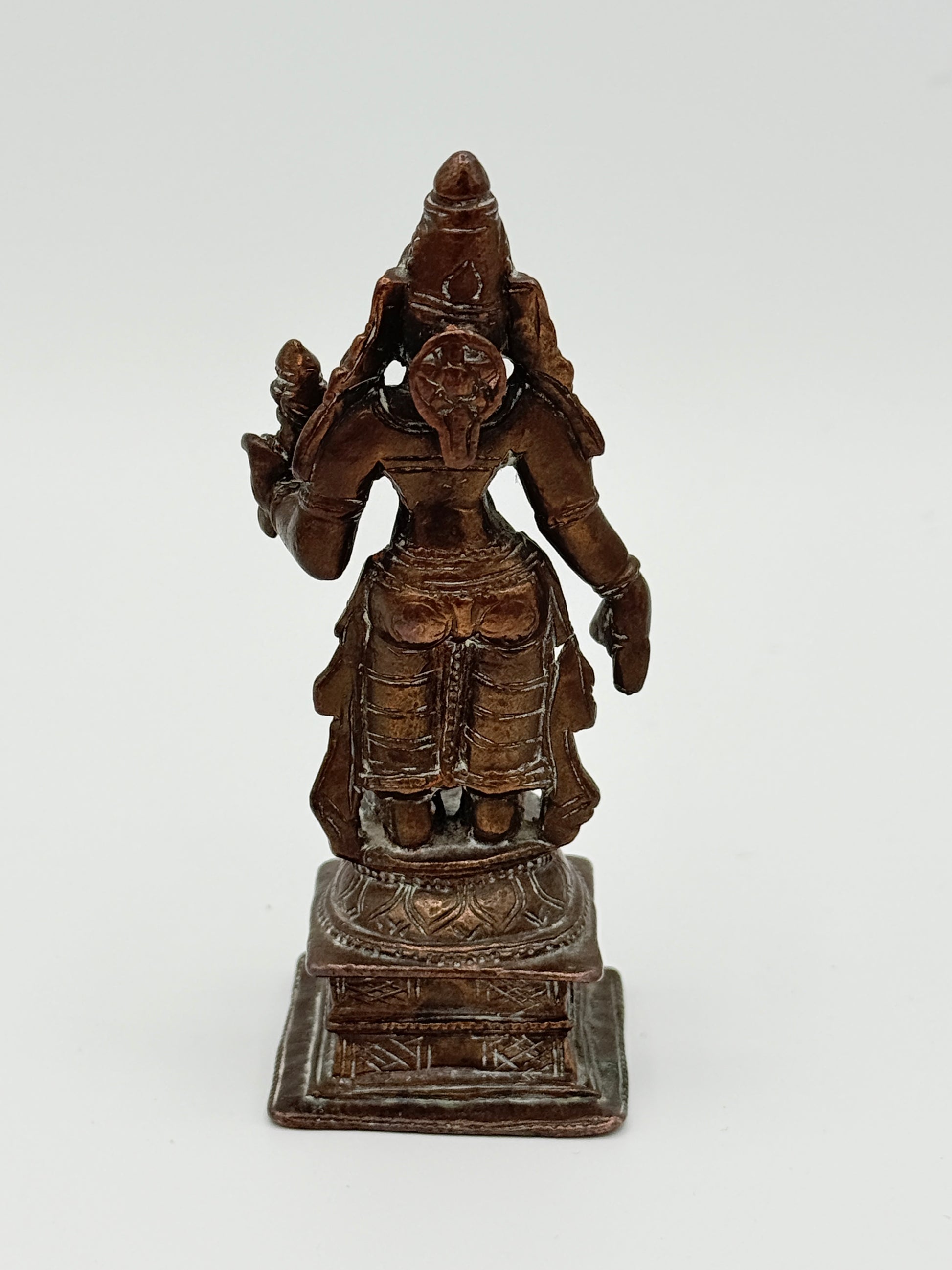 Antik Shri Lakshmi kobber statue. Indien. Fra 17.-19. Århundrede