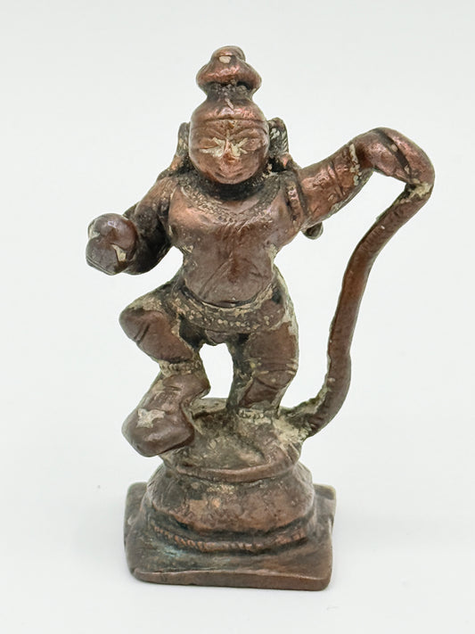 Antik Dansende Krishna kobber statue. Indien. Fra 18. Århundrede