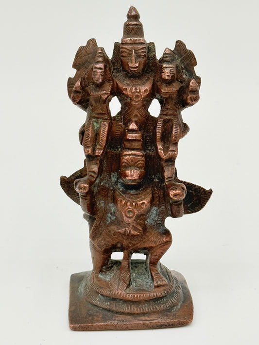 Antik Vishnu Garuda kobber statue. Indien. Fra 18.-19. Århundrede