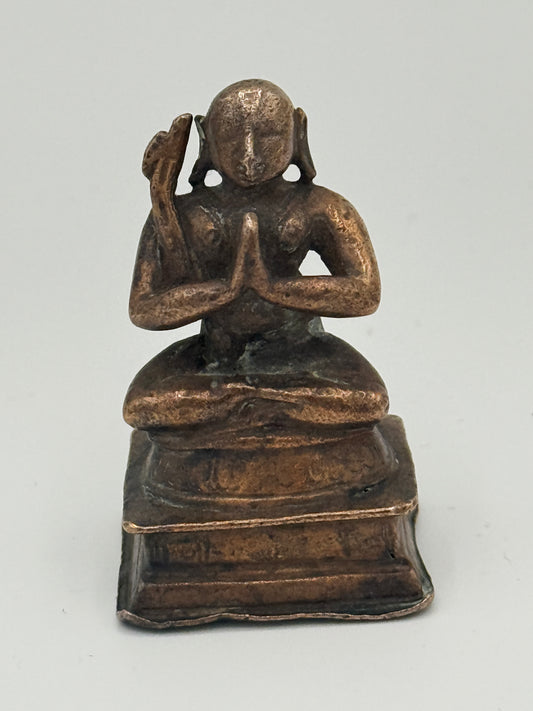 Antik Ramanuja bronze statue. Indien. Fra 17.-18. Århundrede