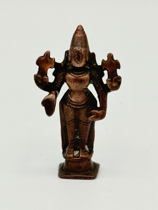 Antik Vishnu kobber statue. Indien. Fra 17.-18. Århundrede