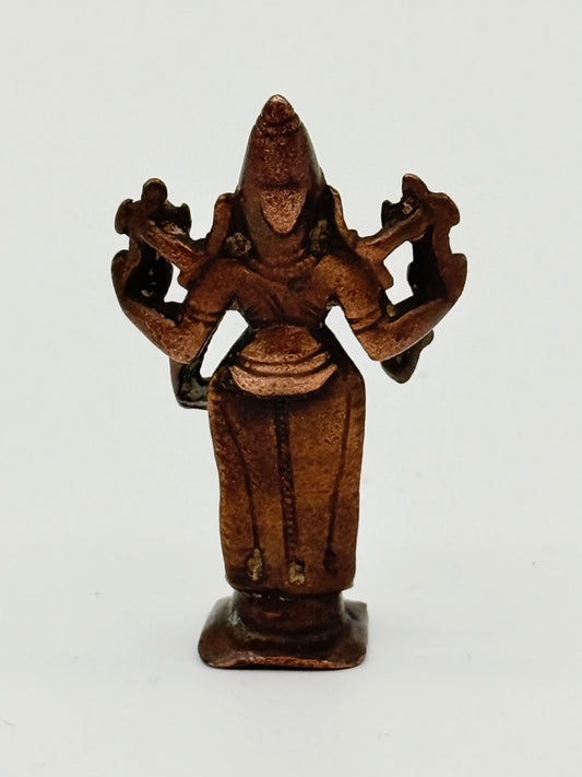 Antik Vishnu kobber statue. Indien. Fra 17.-18. Århundrede