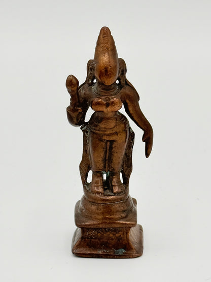 Antik Shri Lakshmi kobber statue. Indien. Fra 17.-18. Århundrede