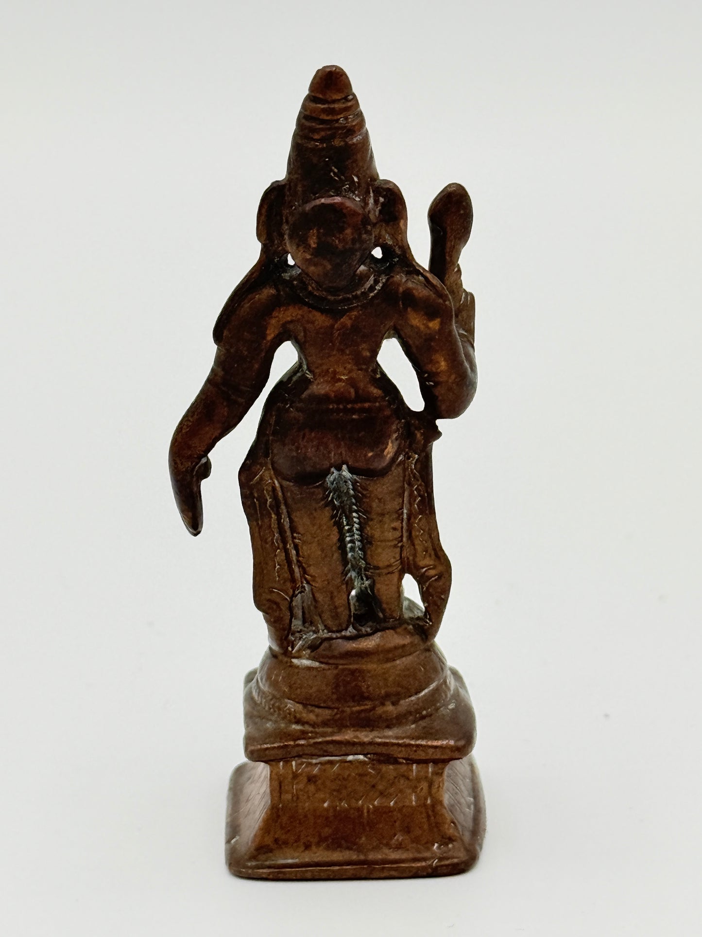 Antik Shri Lakshmi kobber statue. Indien. Fra 17.-18. Århundrede