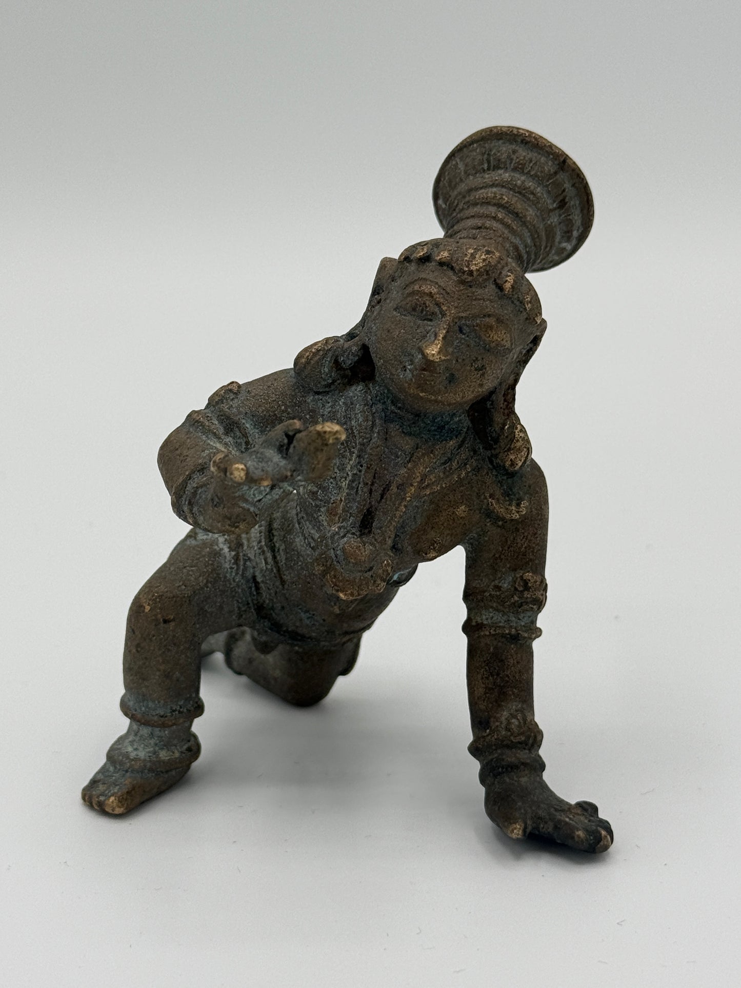 Antik Bala Krishna bronze statue. Indien. Fra 17. Århundrede