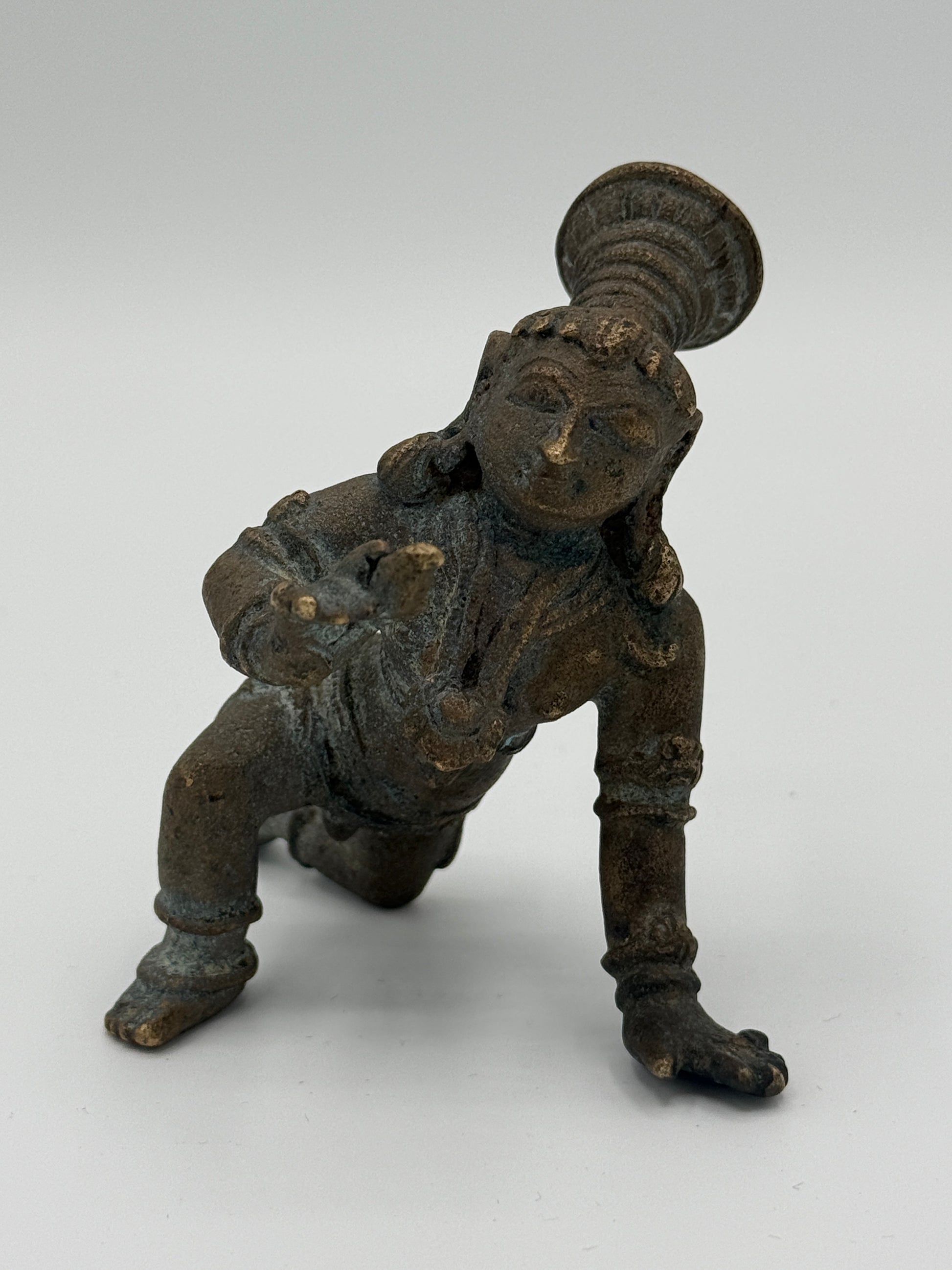 Antik Bala Krishna bronze statue. Indien. Fra 17. Århundrede