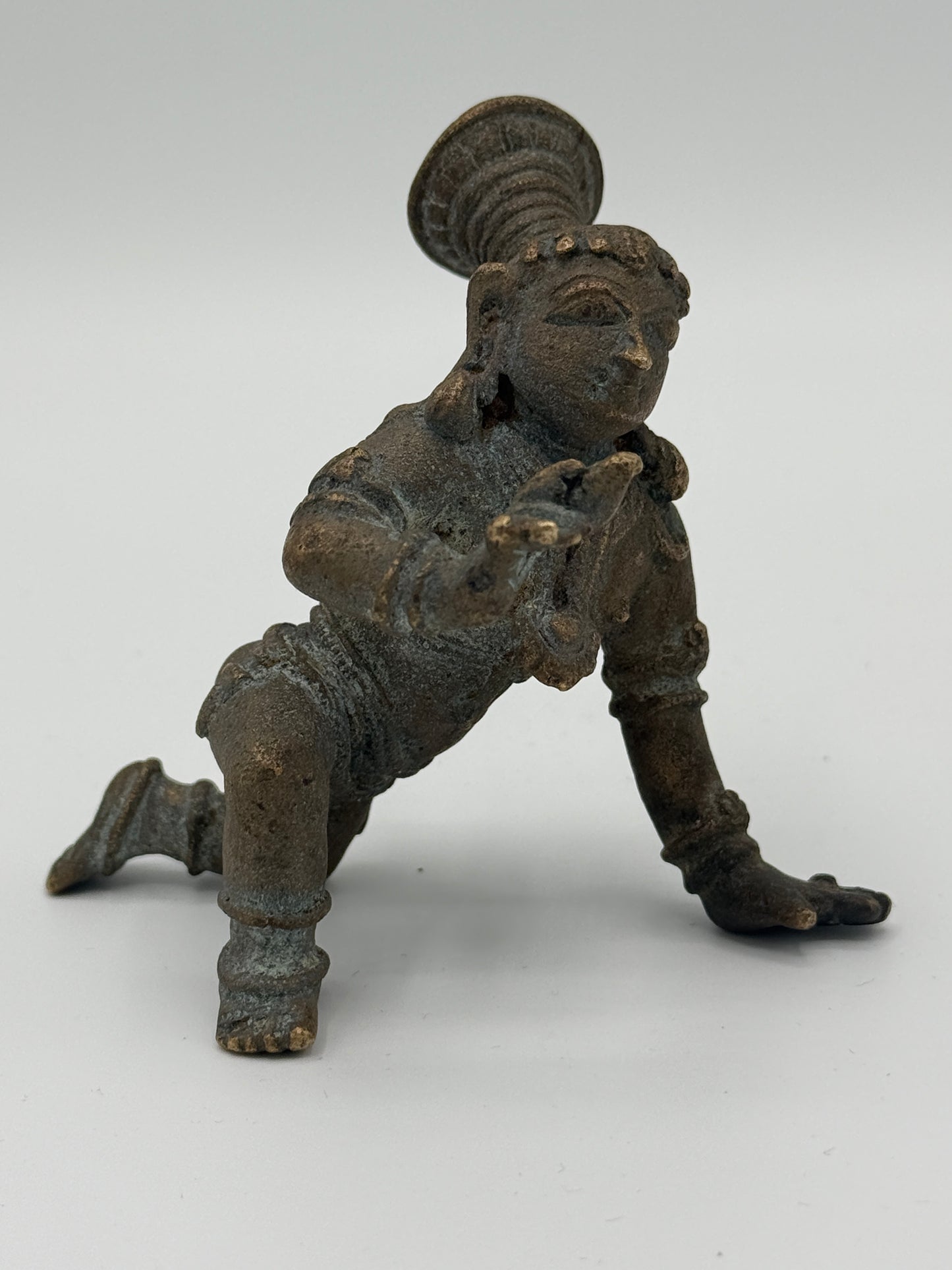 Antik Bala Krishna bronze statue. Indien. Fra 17. Århundrede
