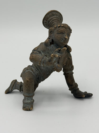 Antik Bala Krishna bronze statue. Indien. Fra 17. Århundrede