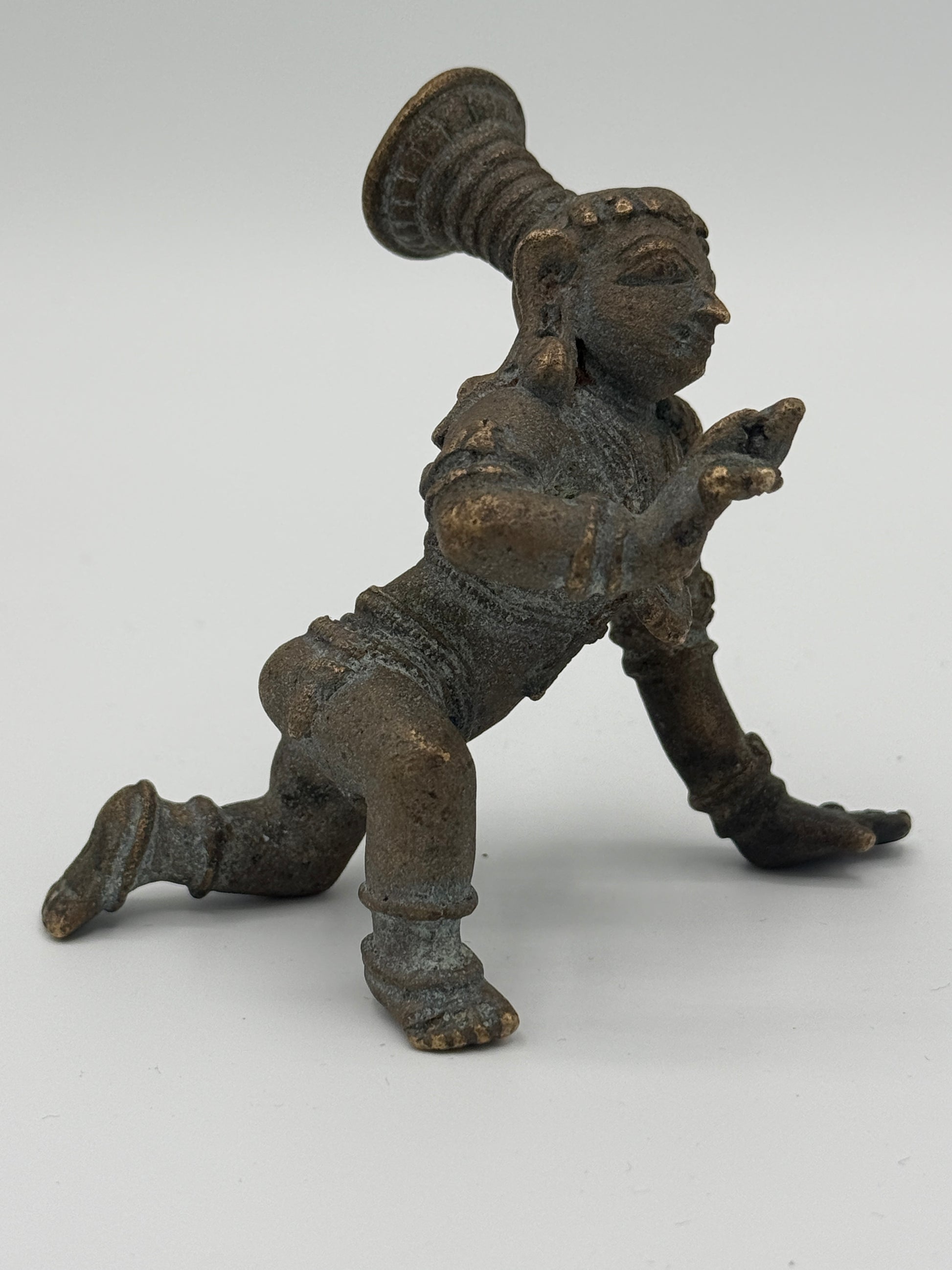 Antik Bala Krishna bronze statue. Indien. Fra 17. Århundrede