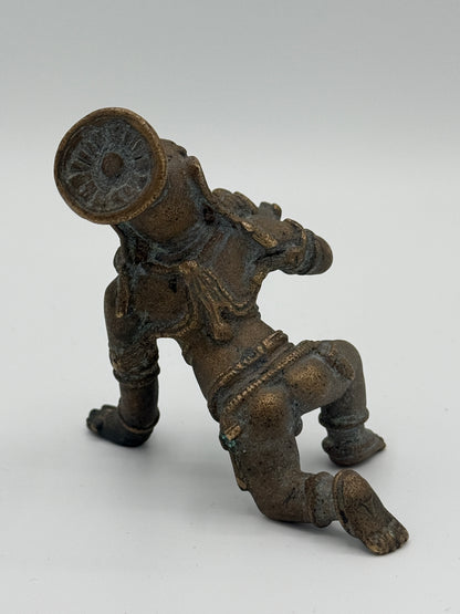 Antik Bala Krishna bronze statue. Indien. Fra 17. Århundrede