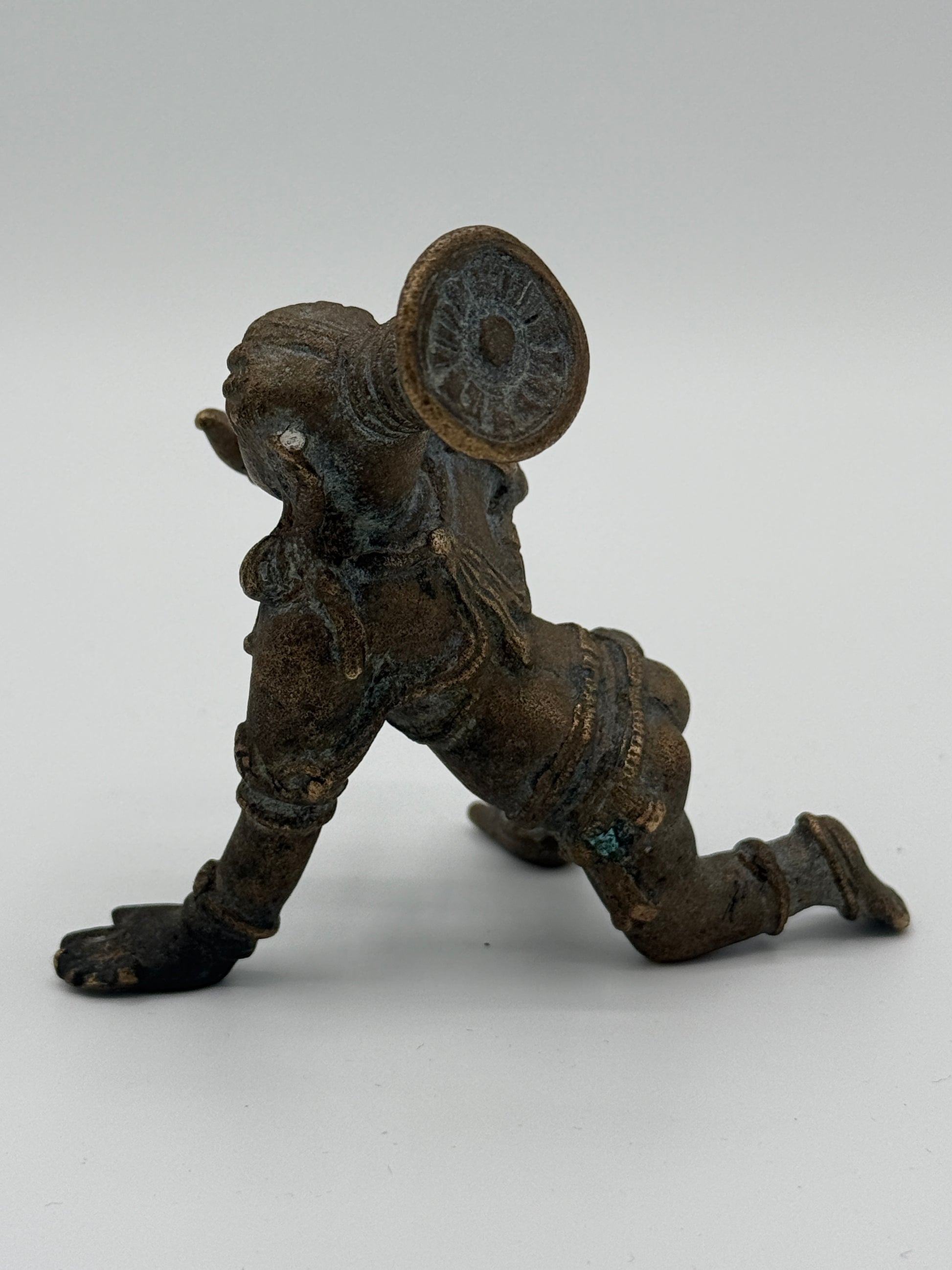Antik Bala Krishna bronze statue. Indien. Fra 17. Århundrede