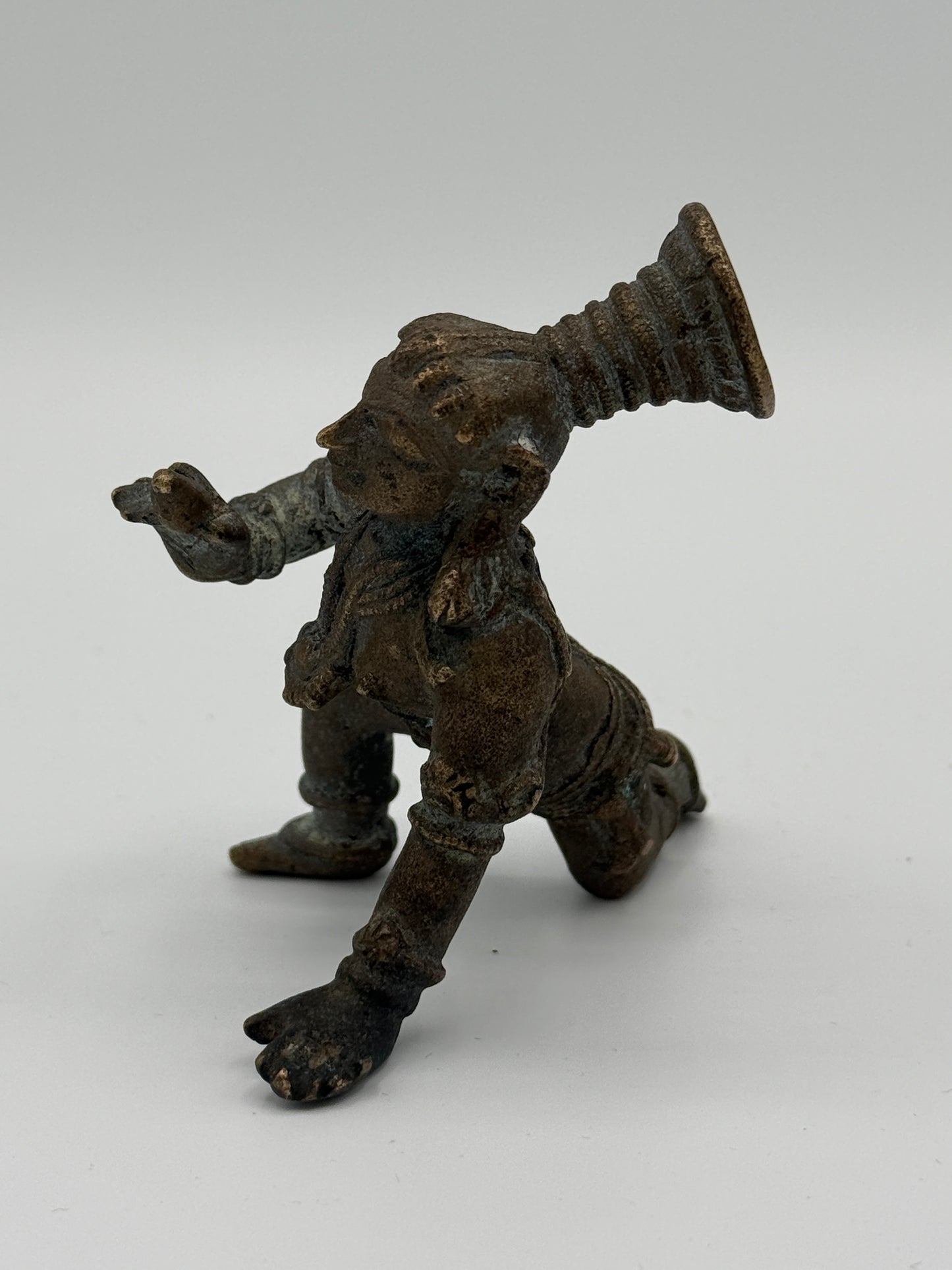 Antik Bala Krishna bronze statue. Indien. Fra 17. Århundrede