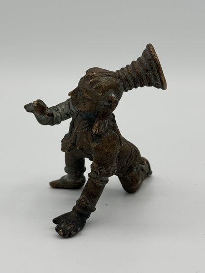 Antik Bala Krishna bronze statue. Indien. Fra 17. Århundrede