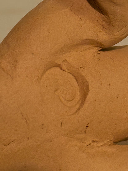 Vintage Dragon with Dove, fired clay, Uzbekistan, Tashkent.