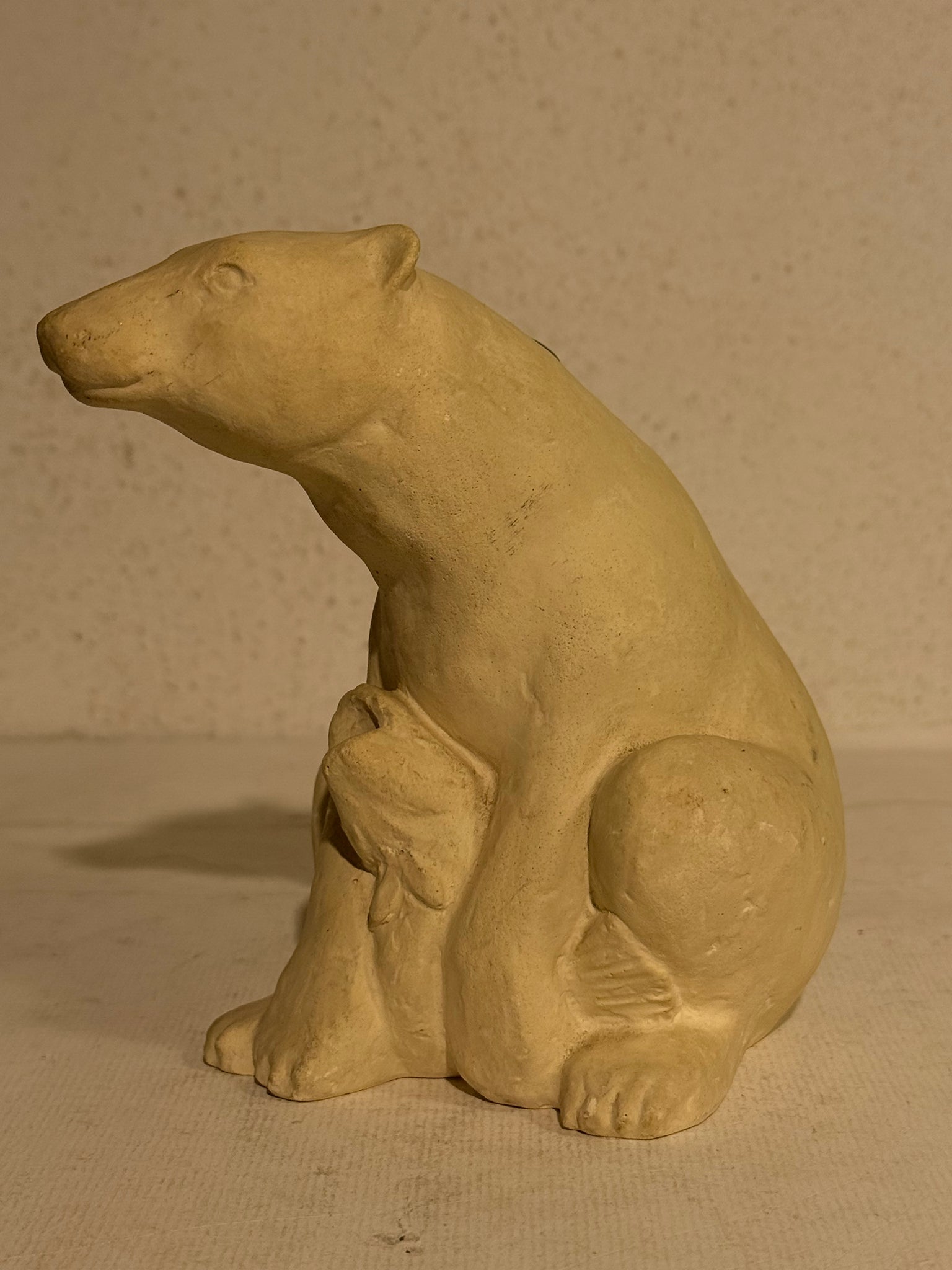 Robert Lund Jensen (b.1915-2003.) Ceramic Polar Bear with Fish.