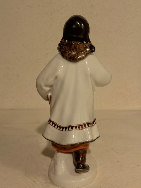 Lomonosov porcelænsfigur af Yakut pige. USSR.
