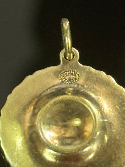 Georg Jensen Daisy Marguerit forgyldt sterling sølv vedhæng.