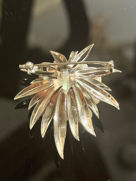Vintage Sterling silver &amp; pearl brooch.