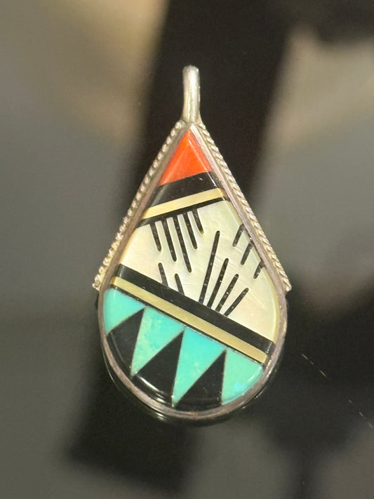 Vintage native american indianer sølv vedhæng.