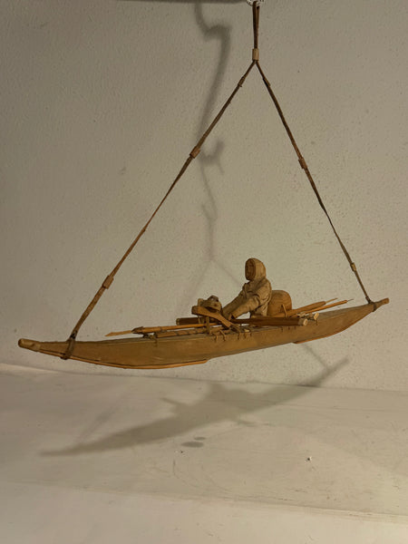 Ældre grønlandsk fanger kajak model, fra midt 1900 tallet.