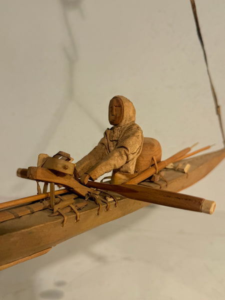 Ældre grønlandsk fanger kajak model, fra midt 1900 tallet.