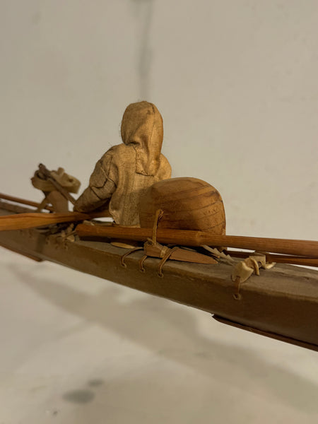 Ældre grønlandsk fanger kajak model, fra midt 1900 tallet.