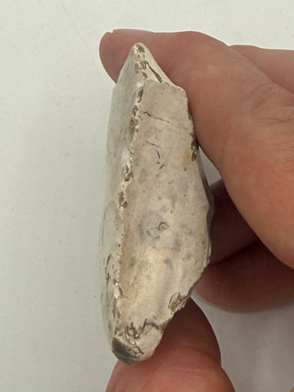 Dansk Stenalder. Asymmetrisk skiveøkse i flint. Sen Ertebølletid: 4500-3900 F.Kr