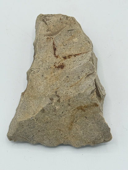 Dansk Stenalder. Asymmetrisk skiveøkse i flint. Sen Ertebølletid: 4500-3900 F.Kr