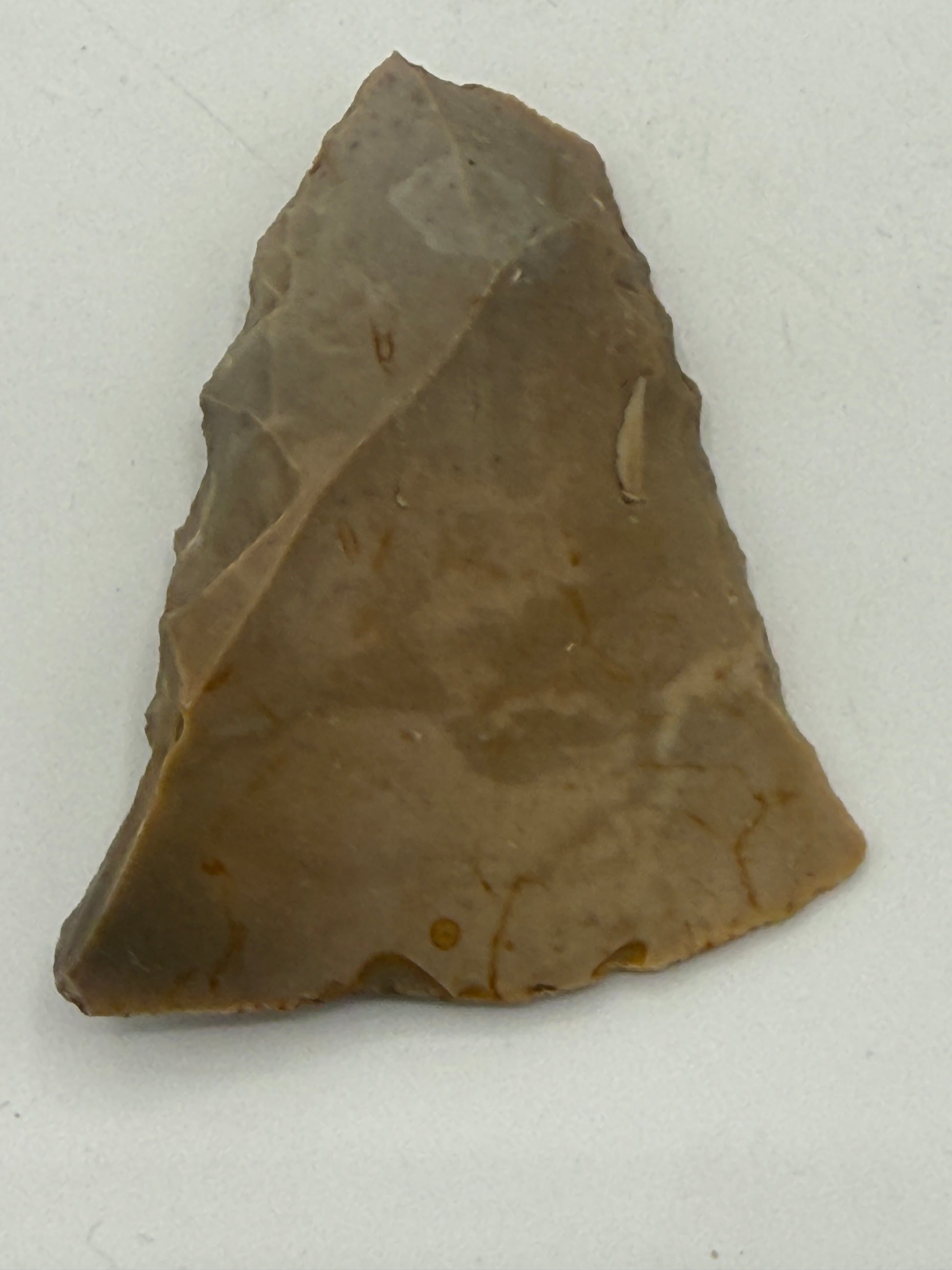 Dansk Stenalder. Symmetrisk skiveøkse i flint. Sen Ertebølletid: 4500-3900 F.Kr