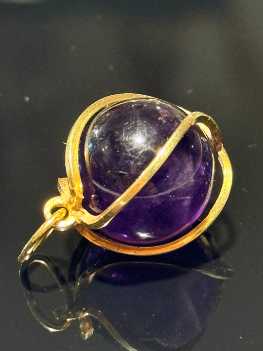 Vintage vedhæng i 14K guld og Amethyst.