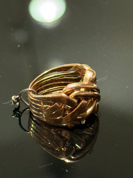 Antik 14K guld tyrkisk Harem puslespilsring, fra 1800 tallet.