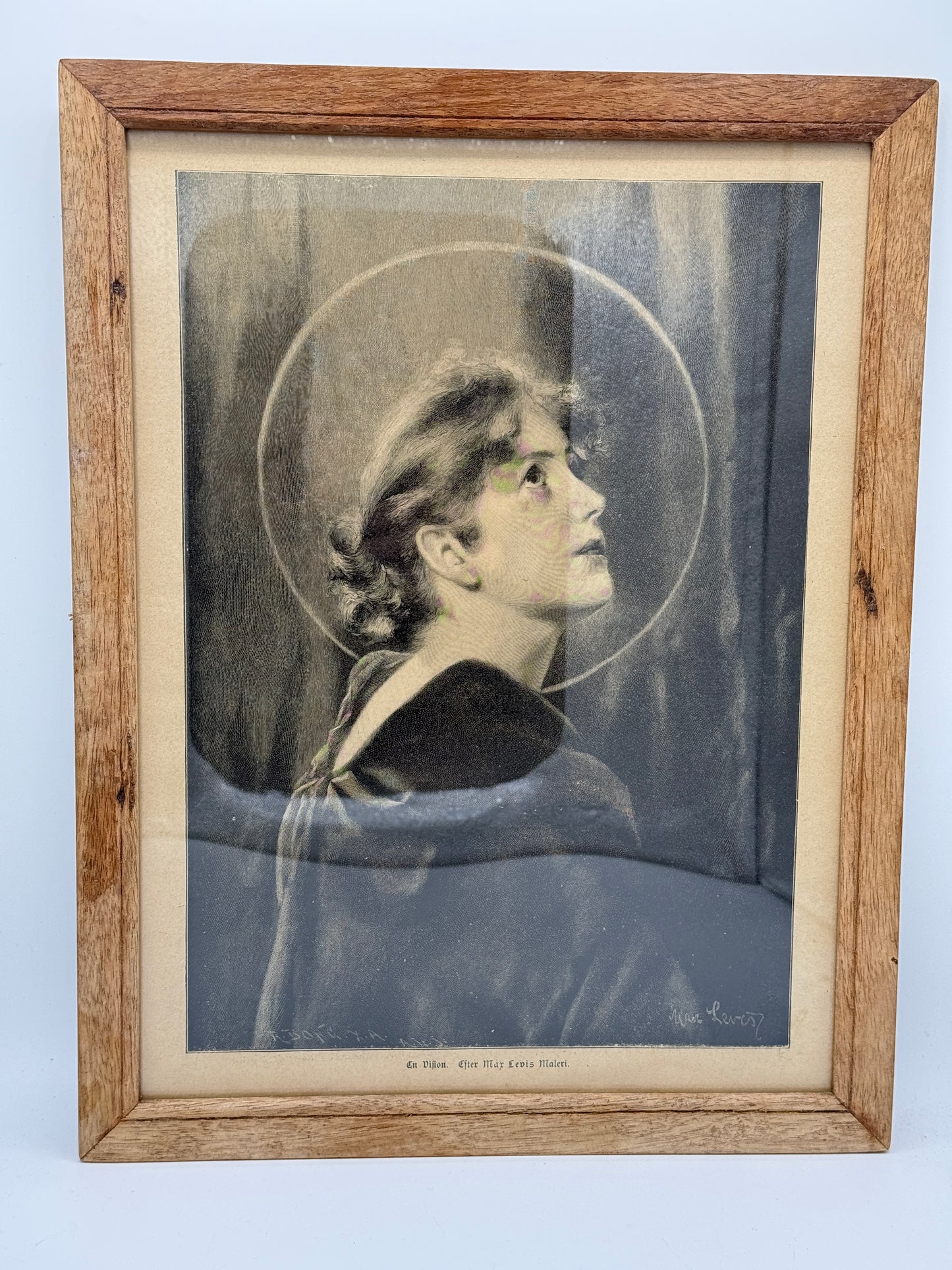 En Vision. Antik dansk træsnitsgravering. Fra 1896