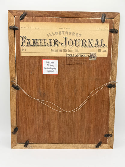 En Vision. Antik dansk træsnitsgravering. Fra 1896.