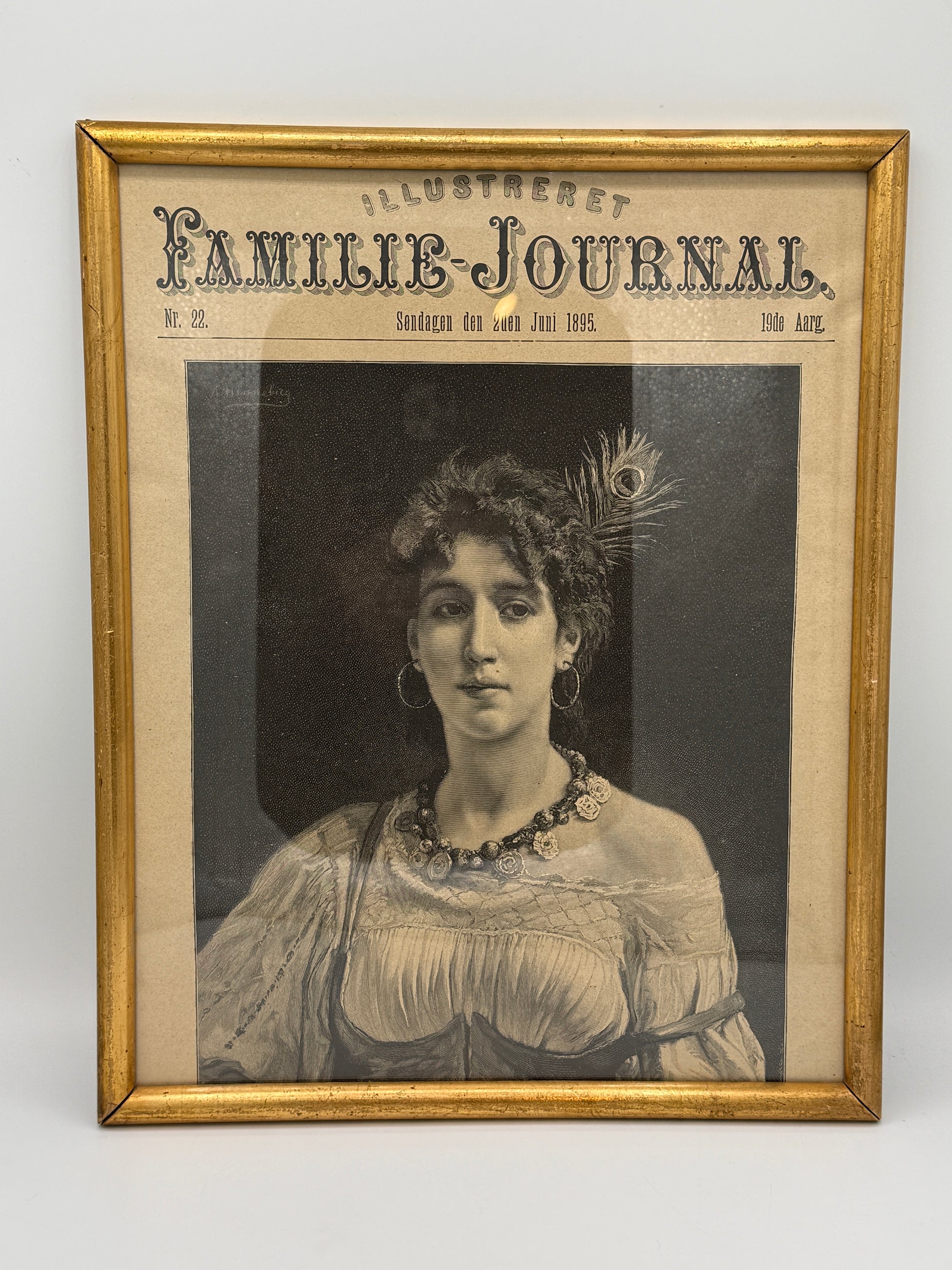Esmeralda. Antik dansk træsnitsgravering. Fra 1895