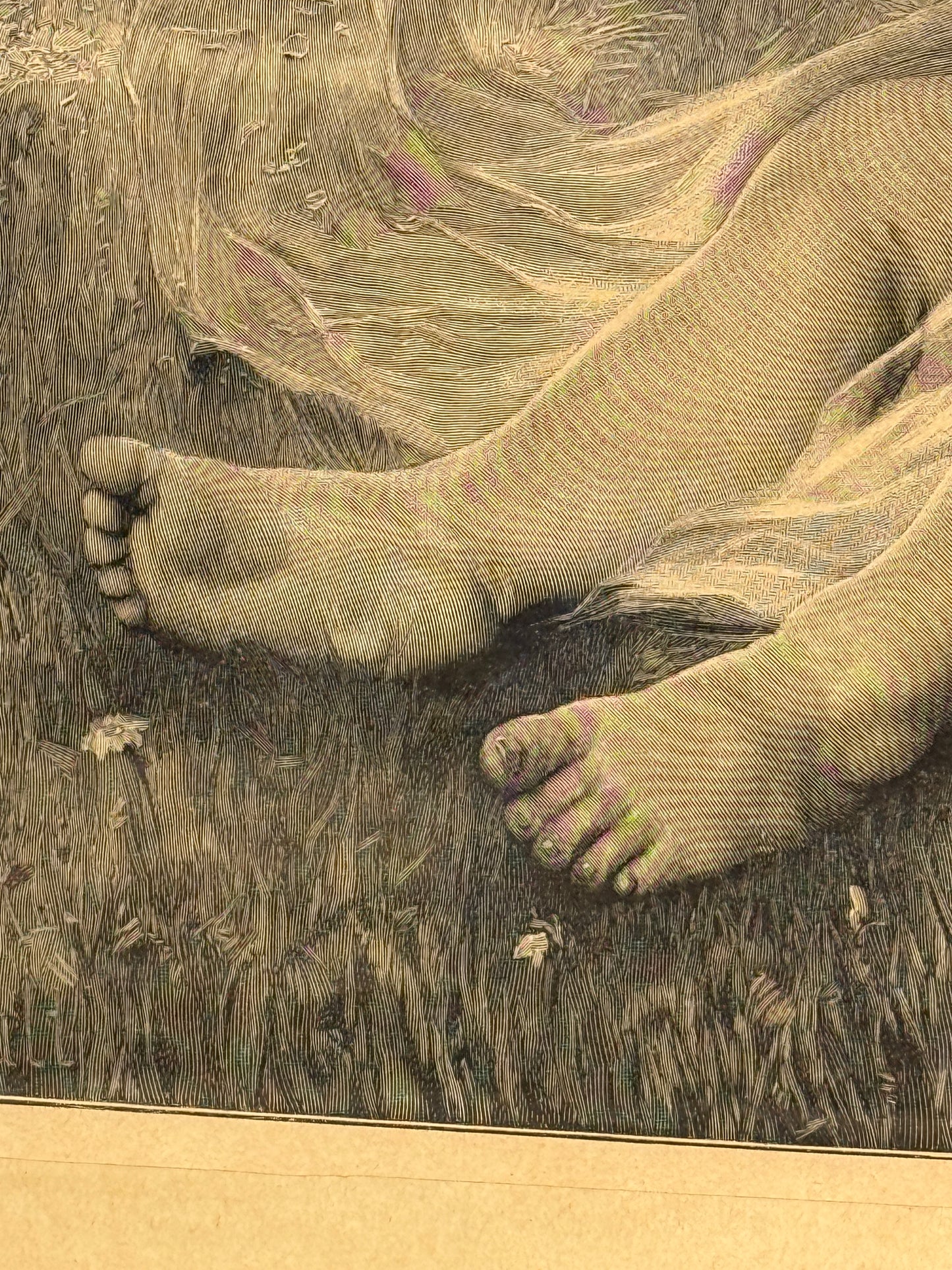 Amor Vaagner. Antik dansk træsnitsgravering. Fra 1896