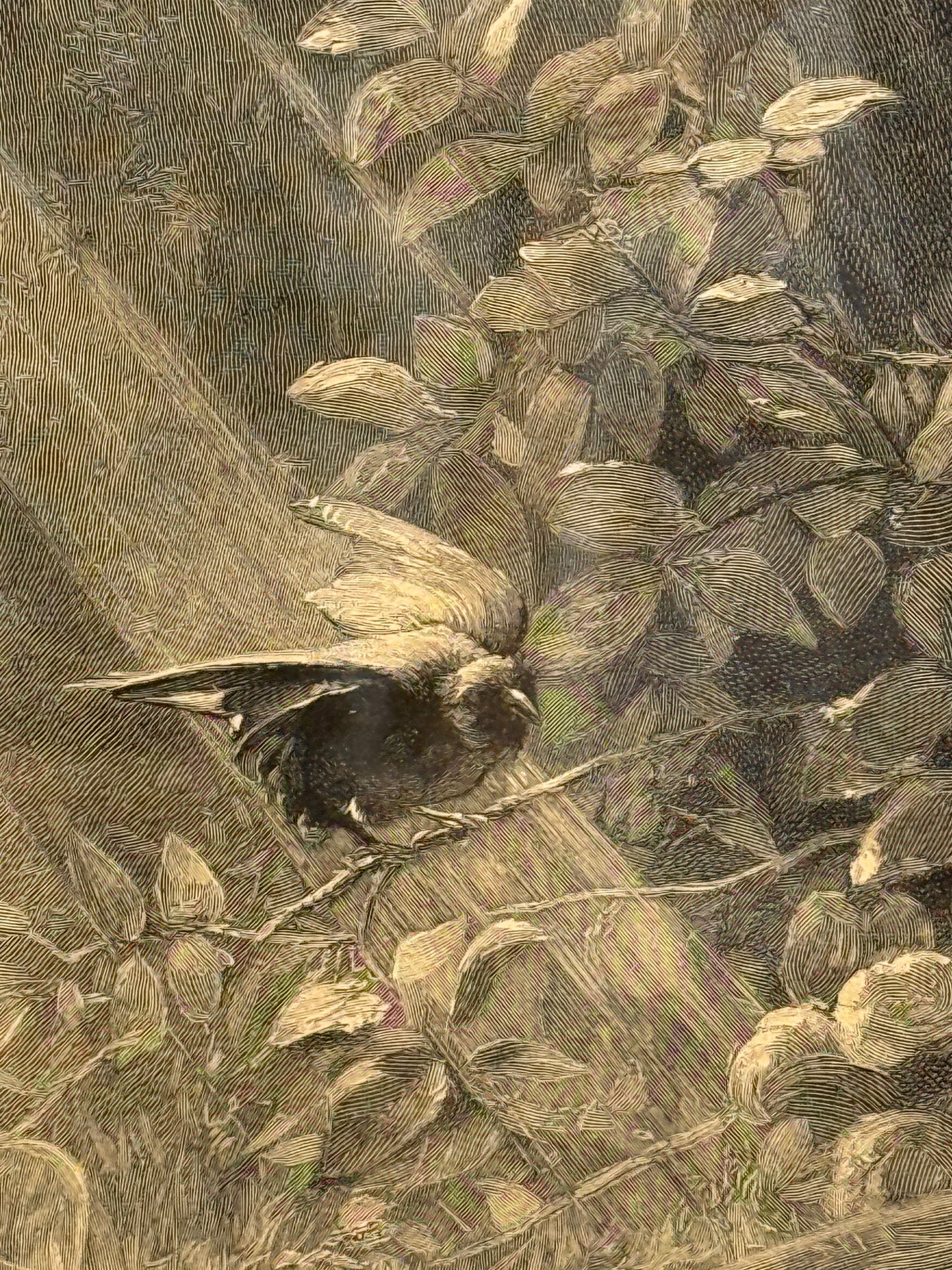 Amor Vaagner. Antik dansk træsnitsgravering. Fra 1896