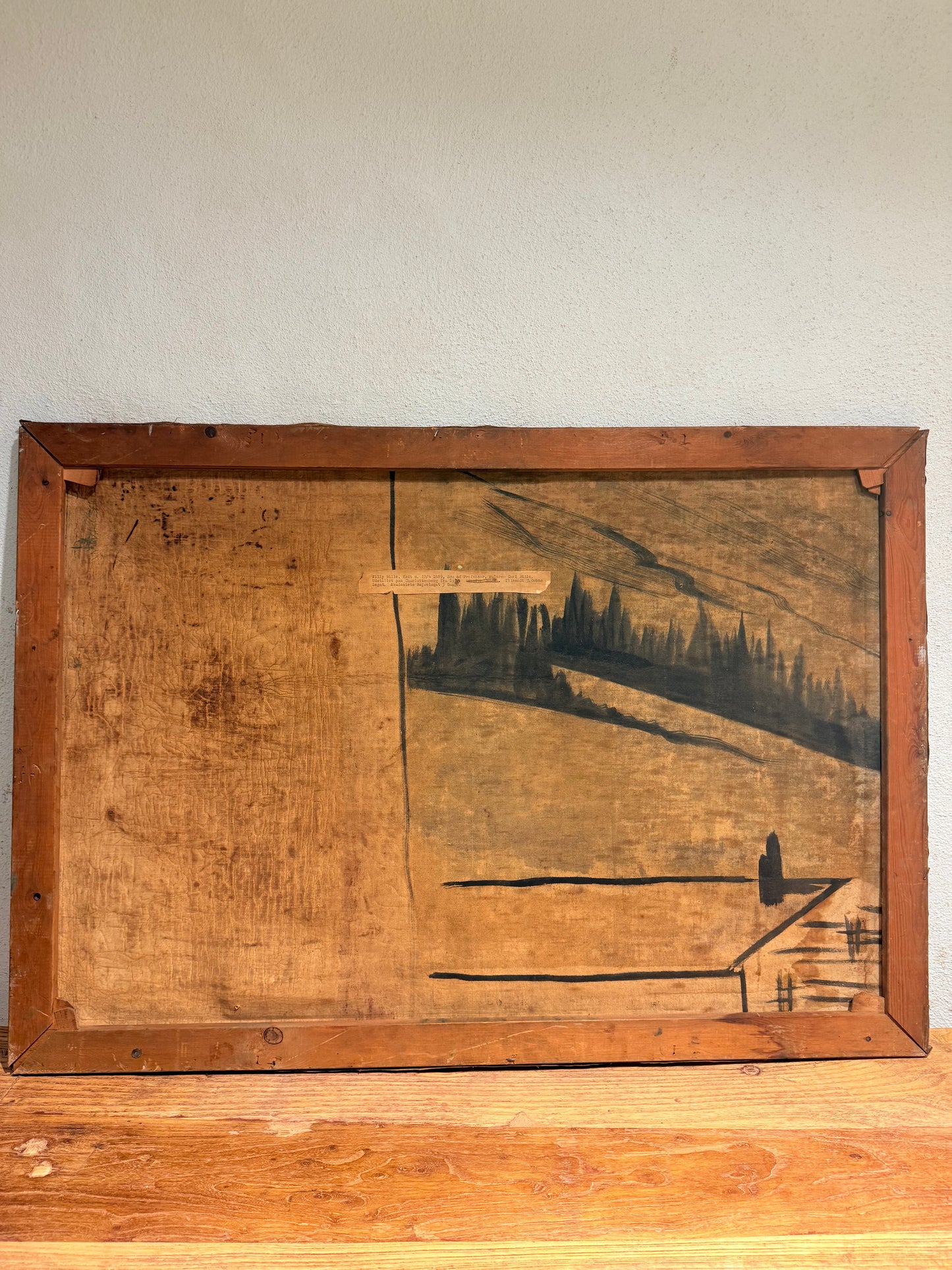 Willy Bille (f.1889-1944). Stillebens oliemaleri. Fra 1930érne.